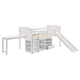 Cama alta Millie Twin Workstation blanca