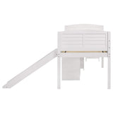 Cama alta Millie Twin Workstation blanca