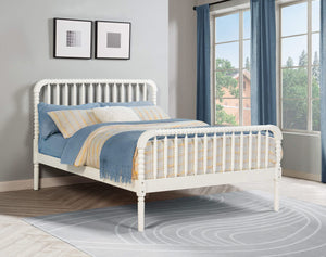 Cama Jones Wood con marco abierto, color blanco