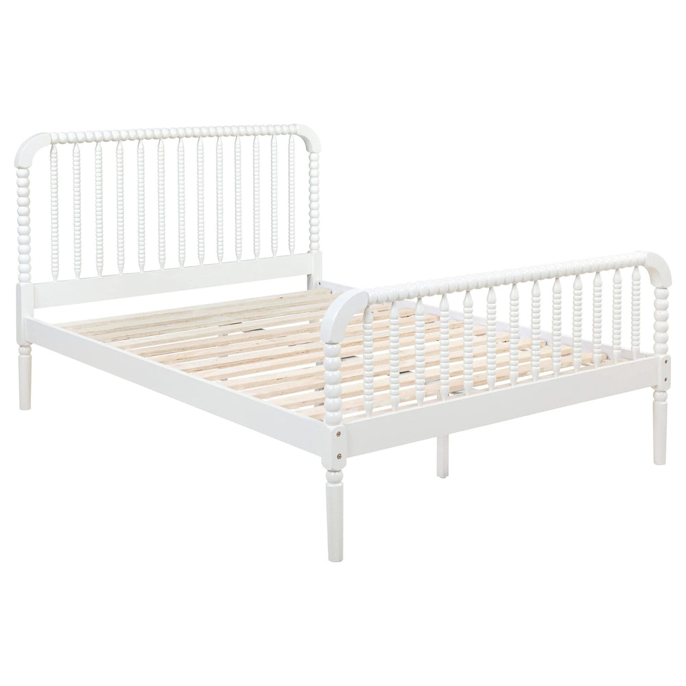 Cama Jones Wood con marco abierto, color blanco
