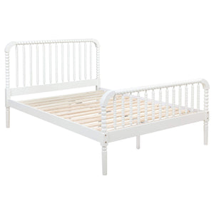 Cama Jones Wood con marco abierto, color blanco