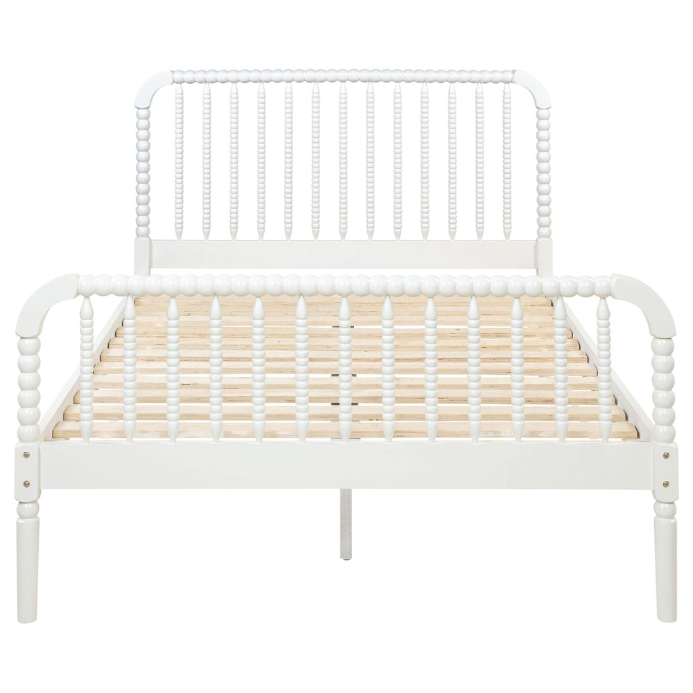 Cama Jones Wood con marco abierto, color blanco
