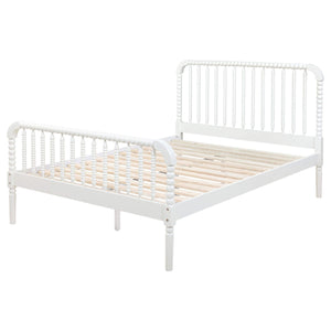 Cama Jones Wood con marco abierto, color blanco