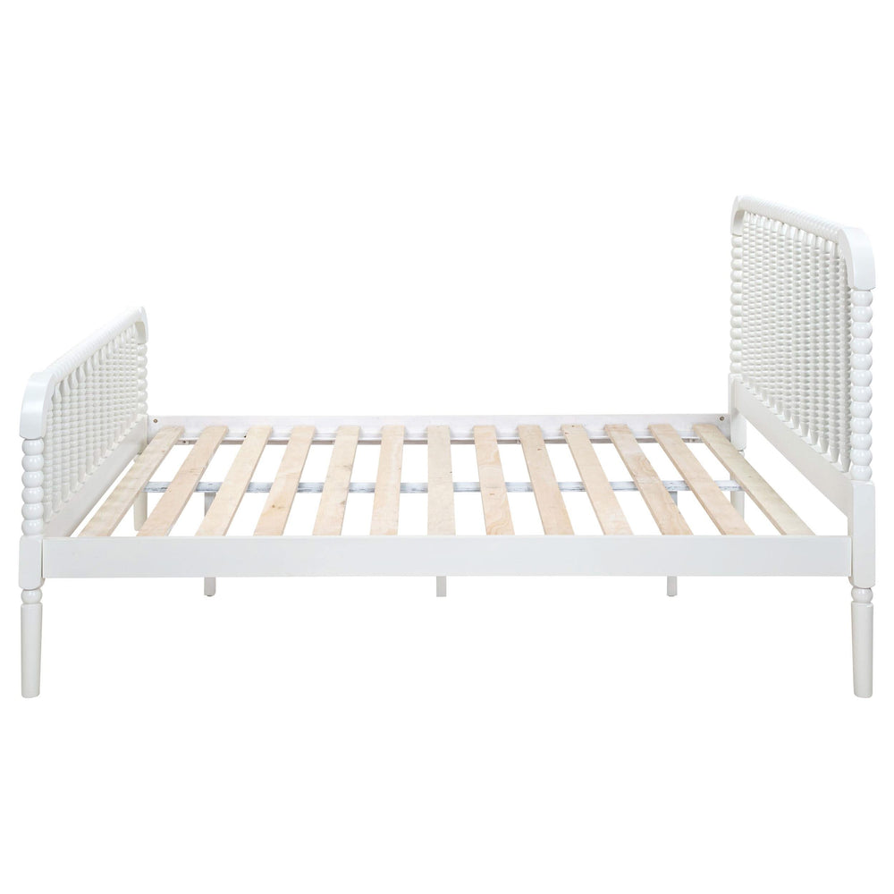 Cama Jones Wood con marco abierto, color blanco