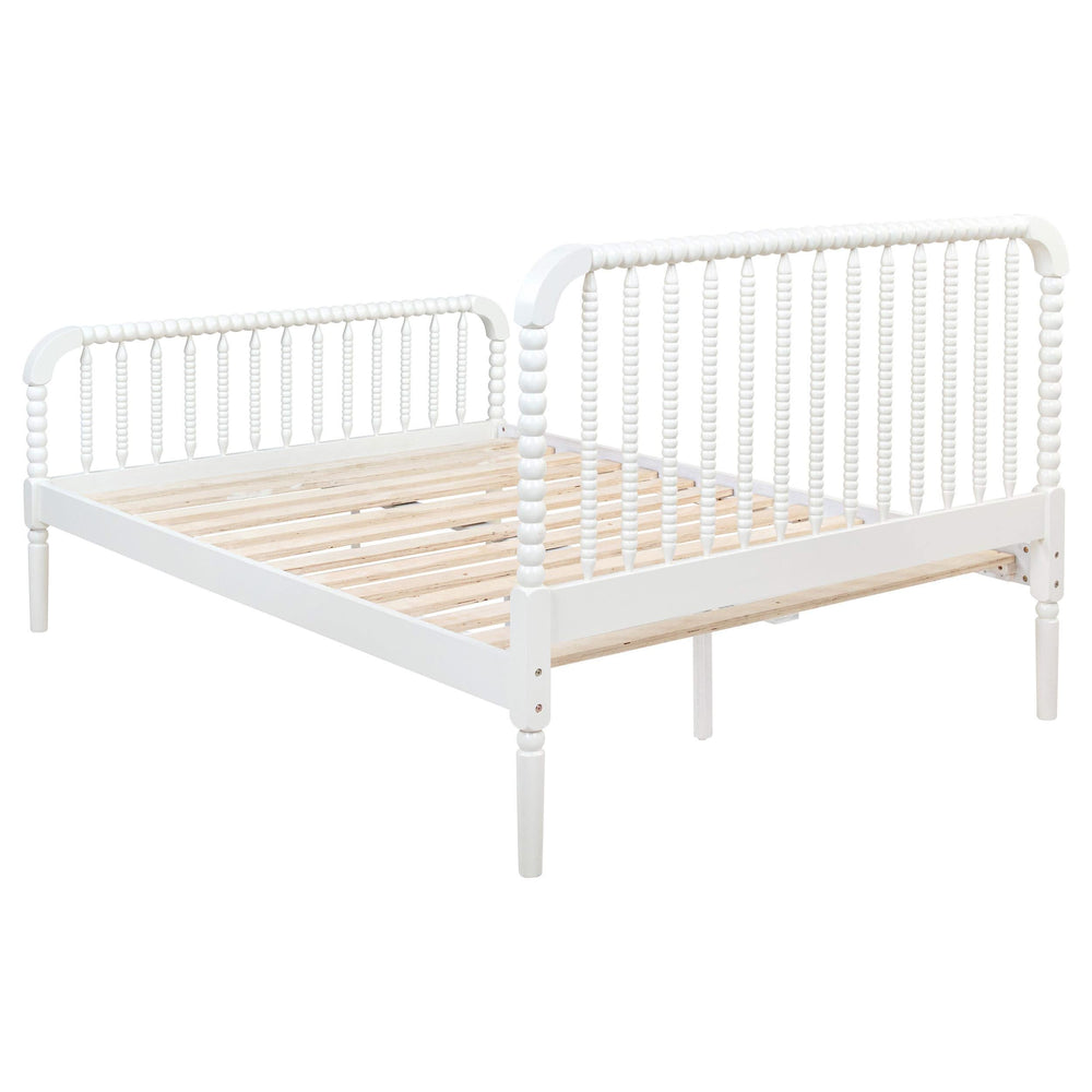 Cama Jones Wood con marco abierto, color blanco