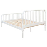 Cama Jones Wood con marco abierto, color blanco