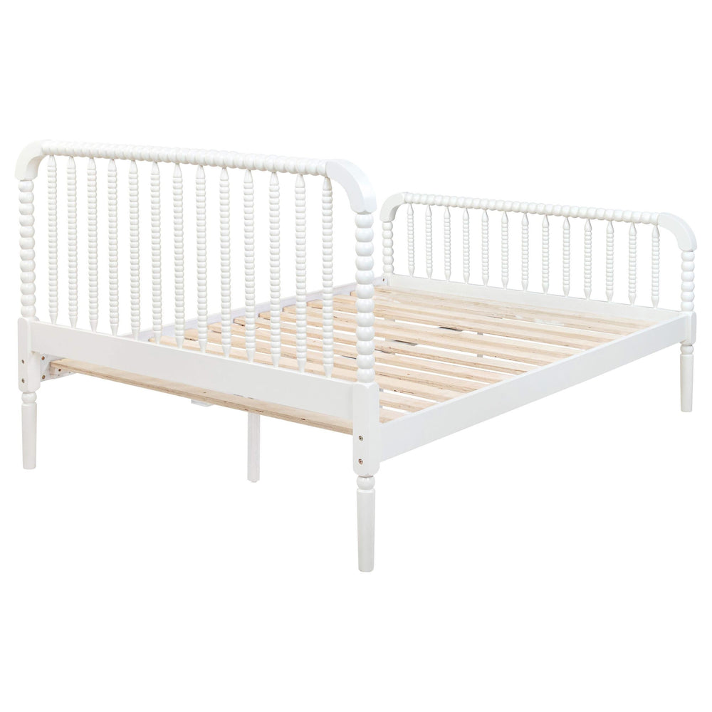 Cama Jones Wood con marco abierto, color blanco