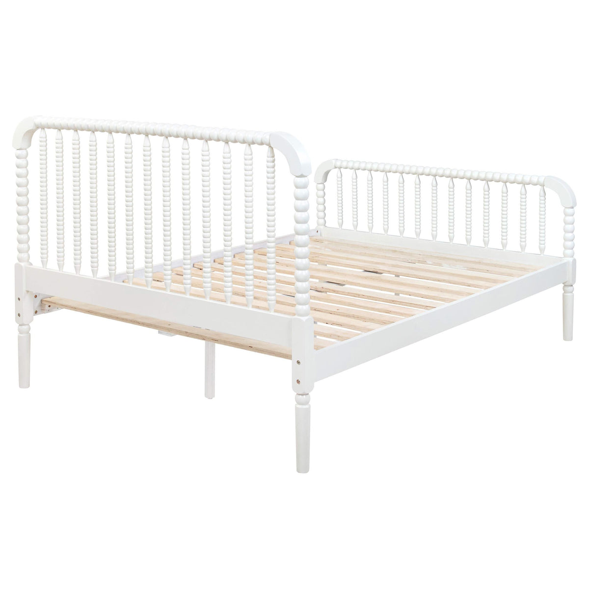 Cama Jones Wood con marco abierto, color blanco