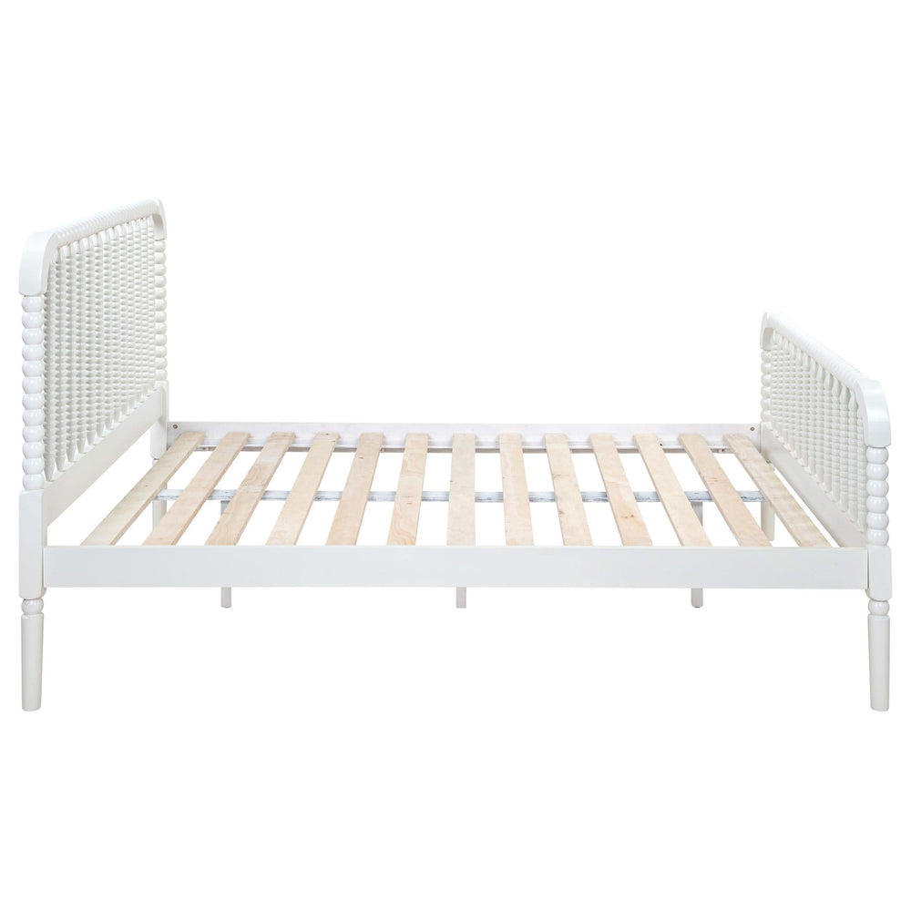 Cama Jones Wood con marco abierto, color blanco