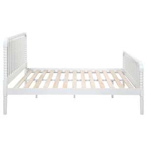 Cama Jones Wood con marco abierto, color blanco