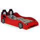 Cama doble de madera Cruiser con iluminación LED y colchón de 7 pulgadas en color rojo