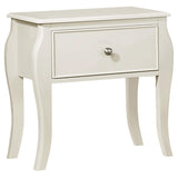 Juego de dormitorio completo Dominique de 5 piezas en color blanco crema