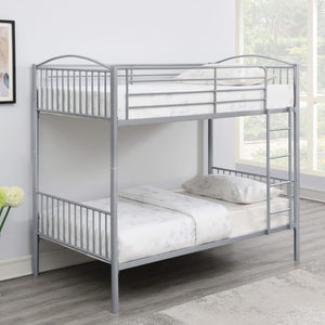 Litera Anson Twin sobre Twin Plateada