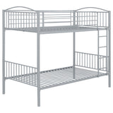 Litera Anson Twin sobre Twin Plateada