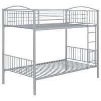 Litera Anson Twin sobre Twin Plateada