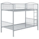 Litera Anson Twin sobre Twin Plateada