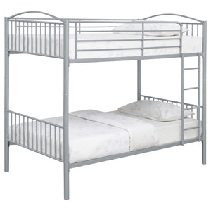 Litera Anson Twin sobre Twin Plateada