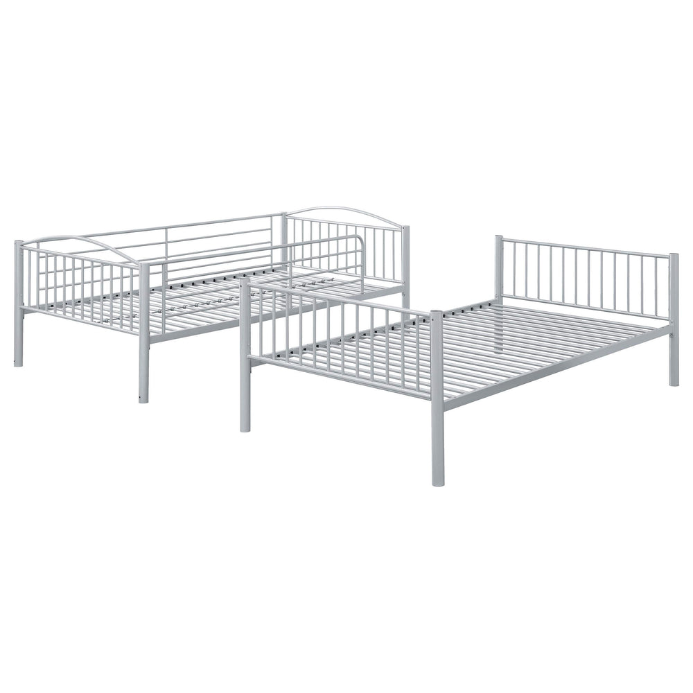 Litera Anson Twin sobre Twin Plateada
