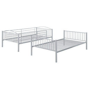 Litera Anson Twin sobre Twin Plateada