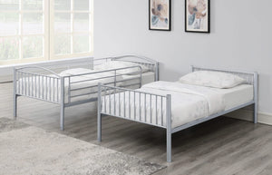 Litera Anson Twin sobre Twin Plateada