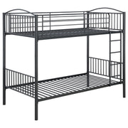 Anson Twin Over Twin Bunk Bed Gunmetal