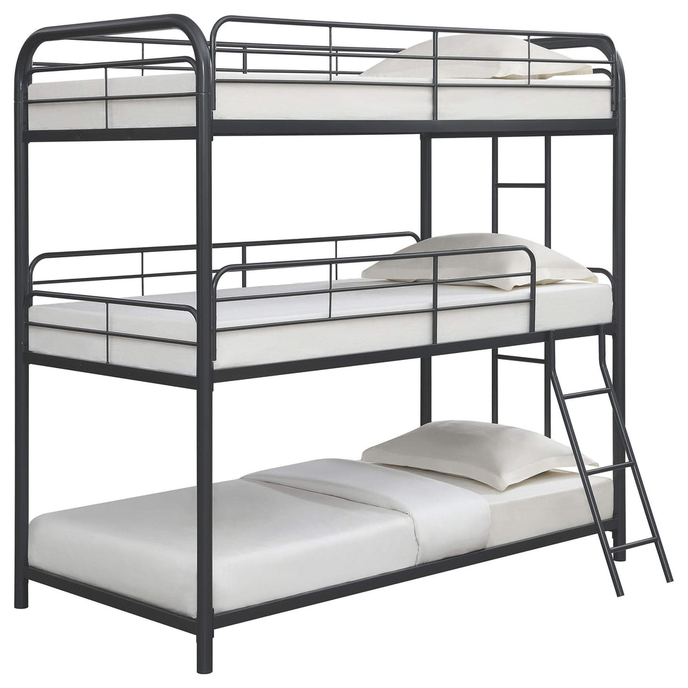 Litera triple doble de metal Garner en color bronce
