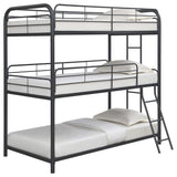 Litera triple doble de metal Garner en color bronce