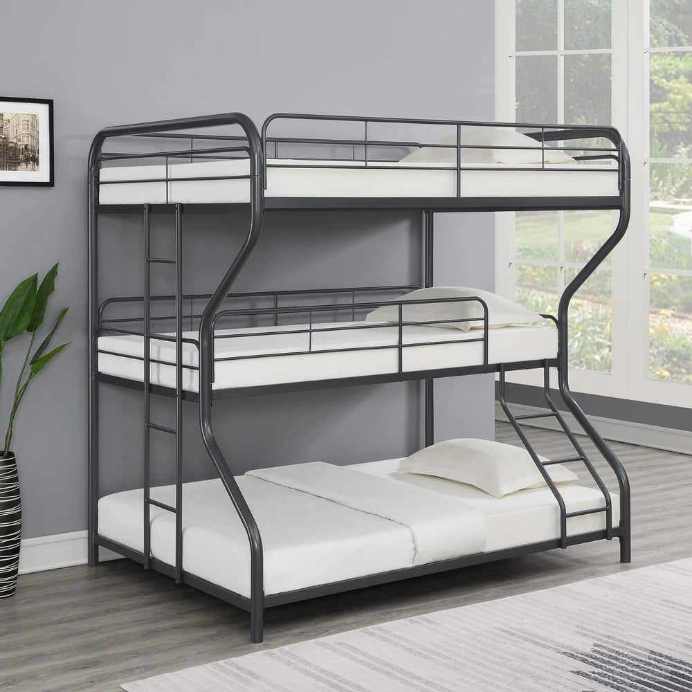 Litera Garner Full Over Twin Over Full Triple en color bronce
