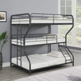 Litera Garner Full Over Twin Over Full Triple en color bronce