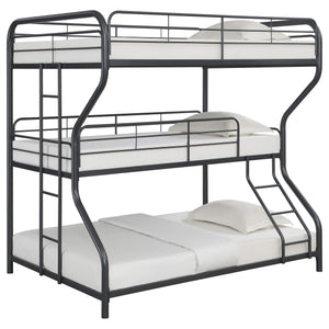 Litera Garner Full Over Twin Over Full Triple en color bronce