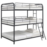 Litera triple completa de metal Garner en color bronce