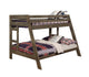 Litera doble sobre cama matrimonial Wrangle Hill Wood Gun Smoke