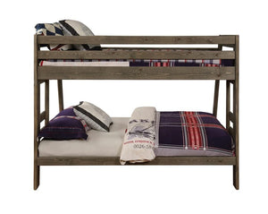 Litera doble sobre cama matrimonial Wrangle Hill Wood Gun Smoke