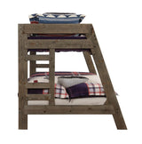 Litera doble sobre cama matrimonial Wrangle Hill Wood Gun Smoke