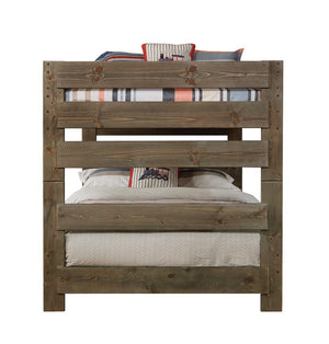 Wrangle Hill Wood Full Over Full Bunk Bed Gun Smoke