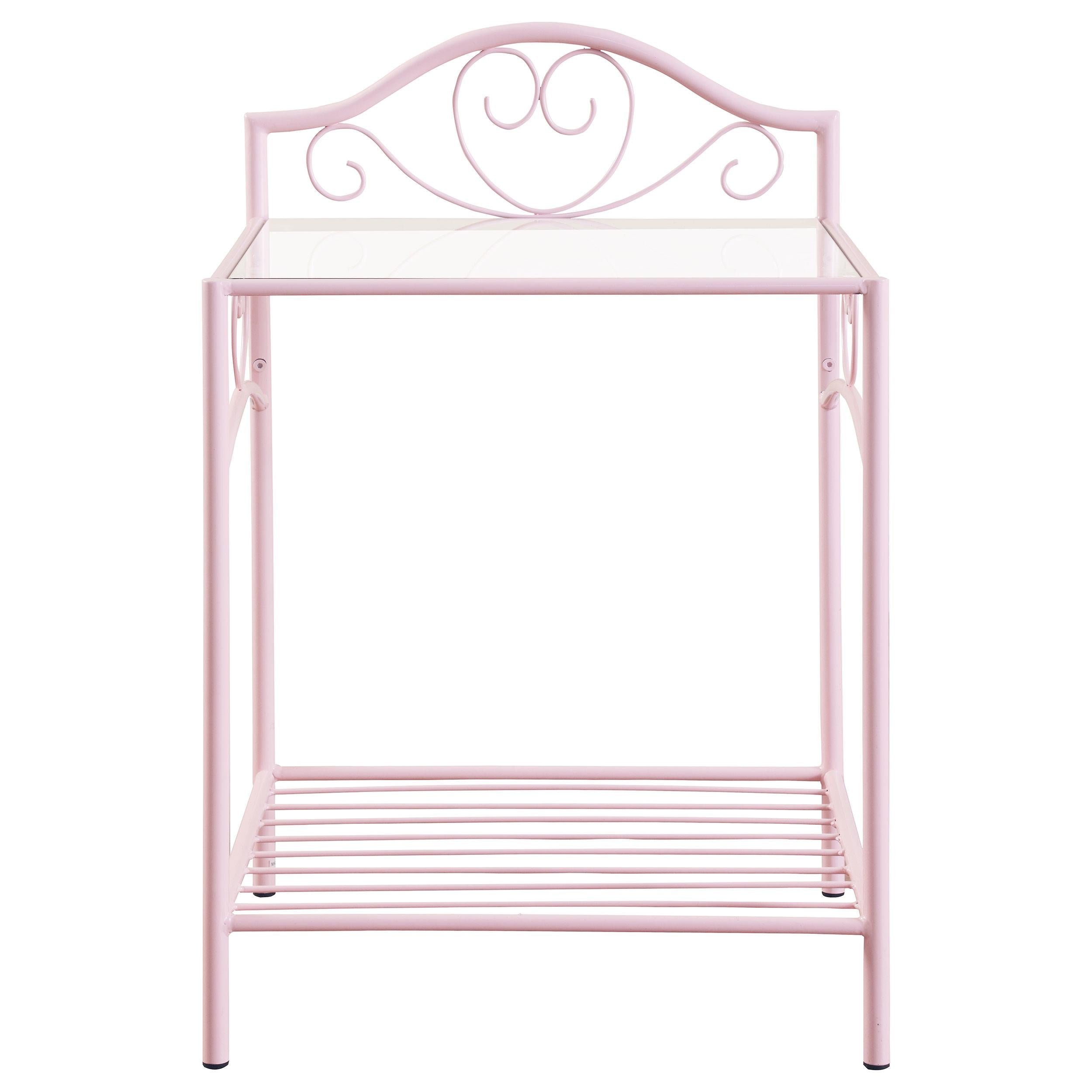Massi Metal 1-shelf Nightstand Powder Pink