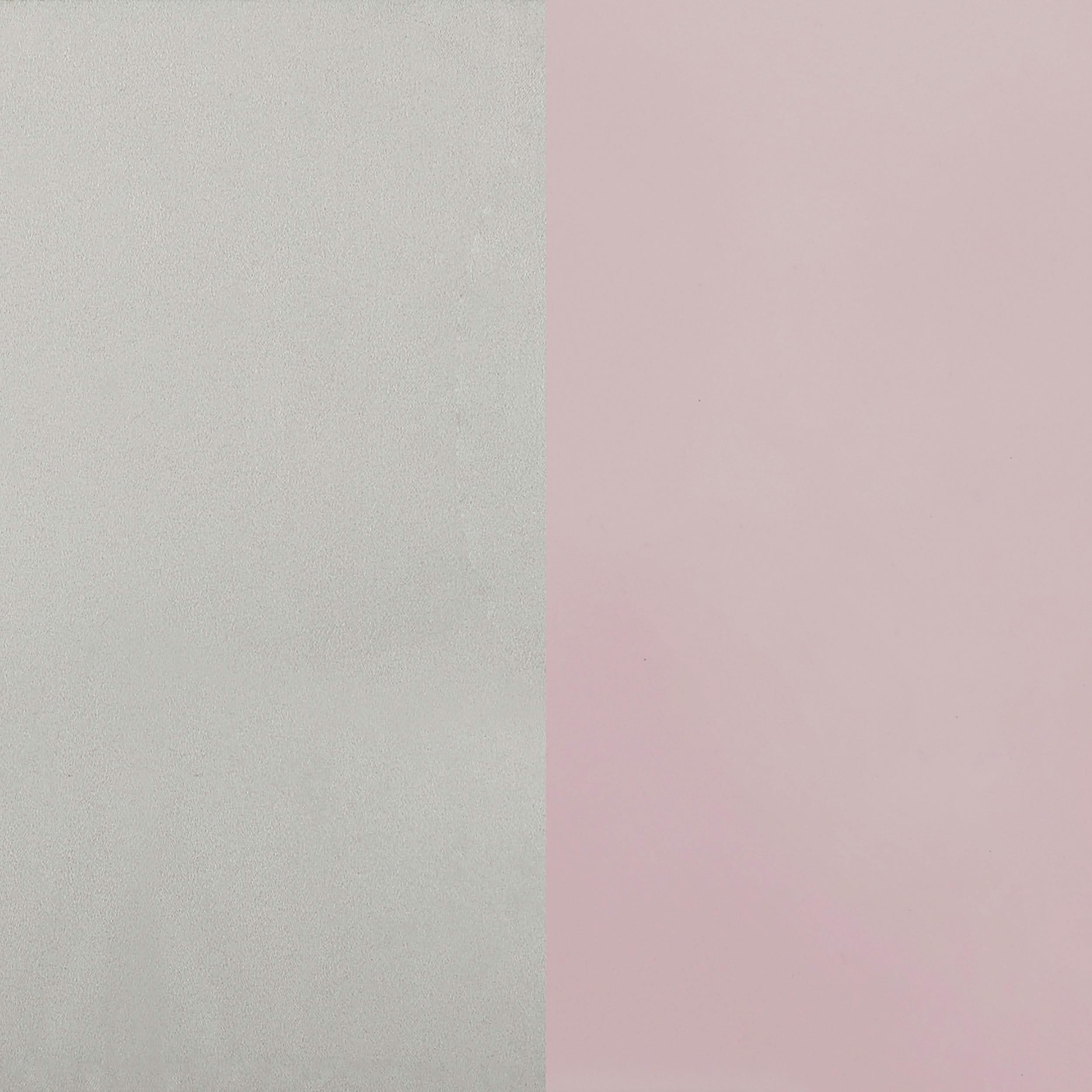 Massi Fabric Upholstered Bench White and Powder Pink