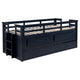Cama individual tipo capitán con cama nido Carlsbad Wood, azul marino