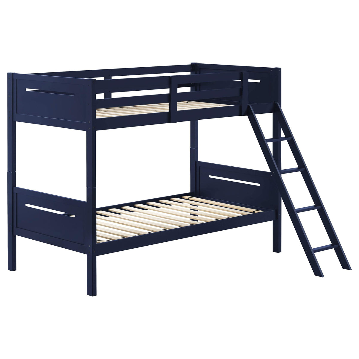 Litera Littleton Wood Twin sobre Twin Azul