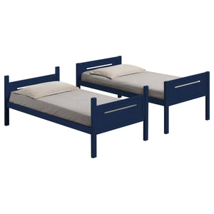 Litera Littleton Wood Twin sobre Twin Azul