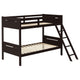 Litera Littleton Wood Twin sobre Twin Espresso