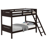 Litera Littleton Wood Twin sobre Twin Espresso