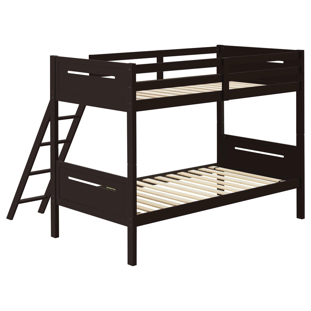 Litera Littleton Wood Twin sobre Twin Espresso
