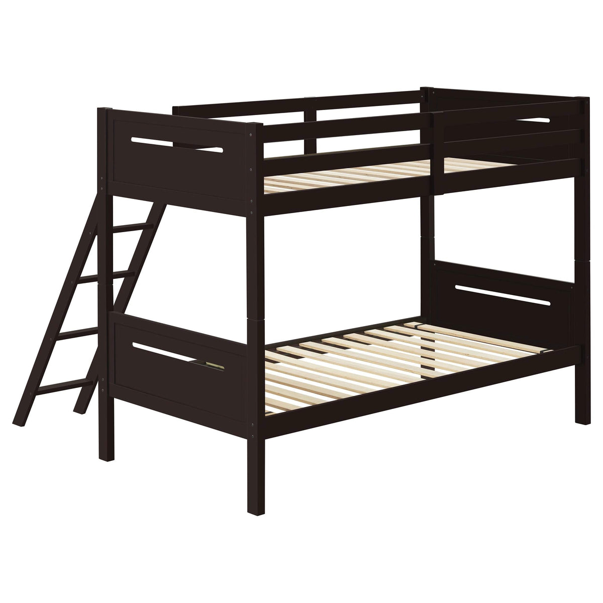 Litera Littleton Wood Twin sobre Twin Espresso