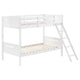 Litera Littleton Wood Twin sobre Twin, color blanco