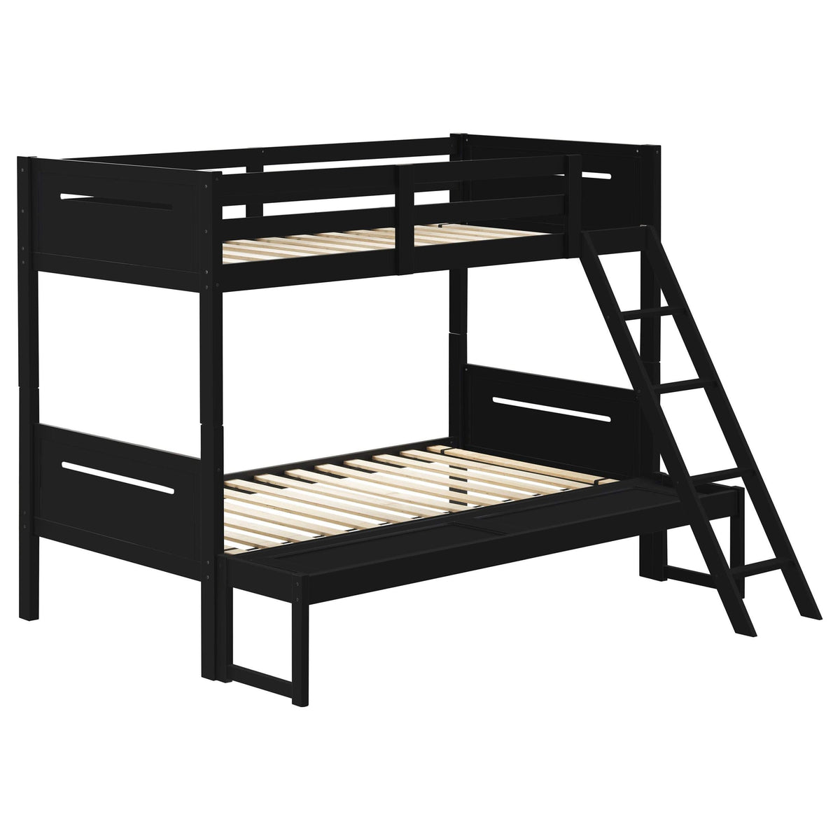 Litera Littleton Wood Twin sobre Full, color negro