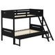 Litera Littleton Wood Twin sobre Full, color negro