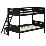 Litera Littleton Wood Twin sobre Full, color negro