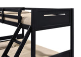 Litera Littleton Wood Twin sobre Full, color negro
