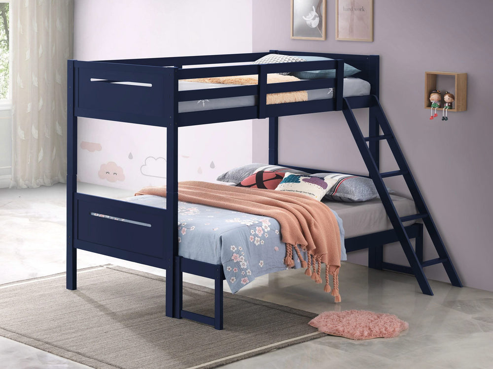 Litera Littleton Wood Twin sobre Full Azul